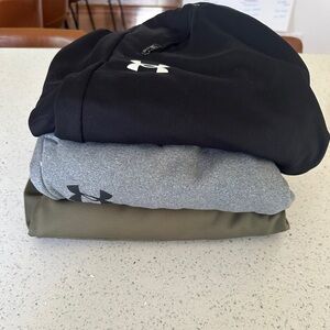 Under Armour Black, Gray, and Olive green bundle (teen boy/young men)